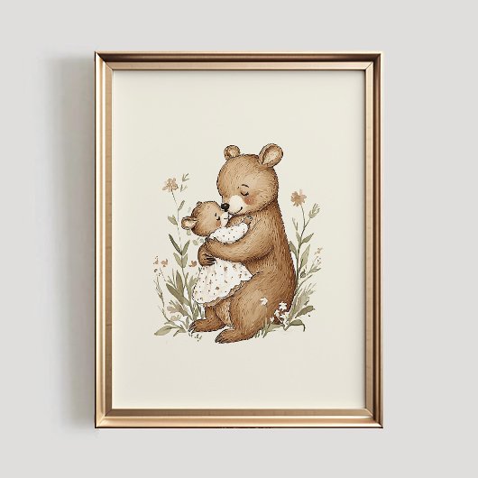 Impression de nurserie ours, impression de nurseri
