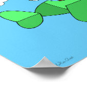 Impression de nurserie singe, mignon singe heureux (Coin)