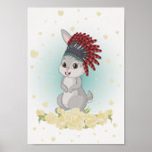 Impression de nursery amérindienne Bunny pour cham (Devant)
