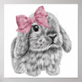 Impression de nursery Arc-en-ciel de lapin | Impre (Devant)