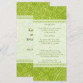 Impression de Paisley dans la carte rack de menu v (Devant / Derrière)