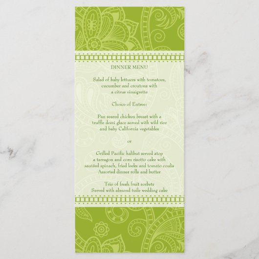 Impression de Paisley dans la carte rack de menu v (Devant)