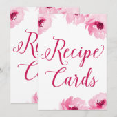 Impression de pancarte de cartes de recette (Devant / Derrière)
