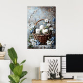 Impression de panier de fleurs d'oeufs de Pâques v (Bureau à domicile)