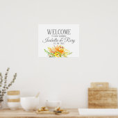 Impression de panneau de bienvenue de mariage Bouq (Cuisine)