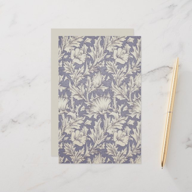 Impression de papier peint Horn Poppy de William M (Devant/Arrière en situation)