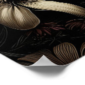 Impression de papillon de nuit de la forêt florale (Coin)