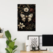 Impression de papillon de nuit de la forêt florale (Bureau à domicile)