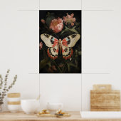Impression de papillon de nuit floral, mur de l'ac (Cuisine)