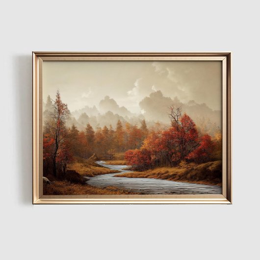 Impression de paysage d'automne, Art de feuillage