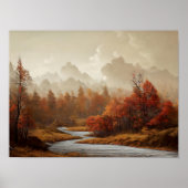 Impression de paysage d'automne, Art de feuillage (Devant)