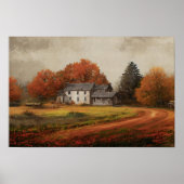 Impression de paysage d'automne, Art mural de feui (Devant)