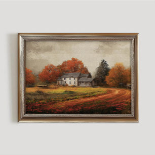 Impression de paysage d'automne, Art mural de feui