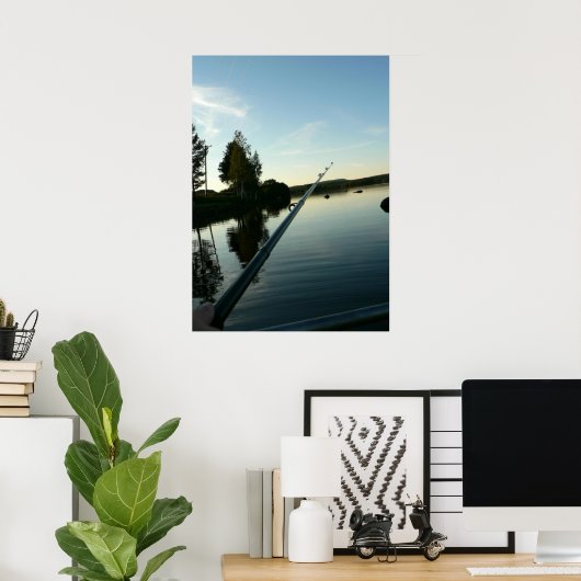Impression de pêche au crépuscule (Bureau à domicile)