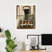 Impression de peinture à l'huile de balcon ensolei (Bureau à domicile)