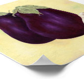 Impression de peinture d'aubergine et d'ail (Coin)