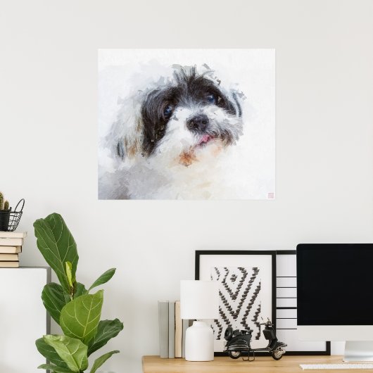 Impression de peinture de chien (Bureau à domicile)