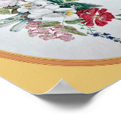 Impression de peinture de fleurs vintage (Coin)