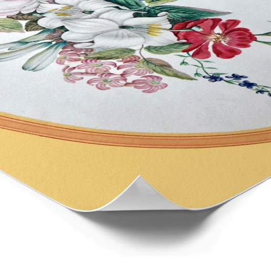 Impression de peinture de fleurs vintage (Coin)