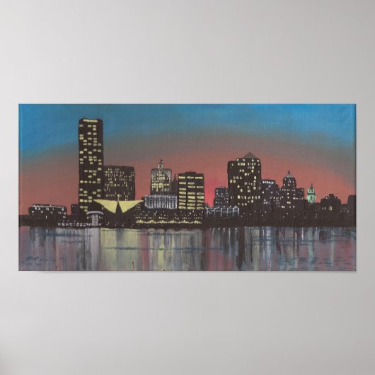 Impression de peinture de la skyline de Milwaukee (Devant)