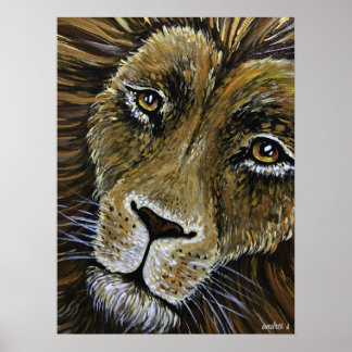 Impression de peinture de lion