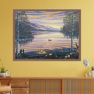 Impression de peinture de paysage de Rocking the R