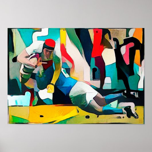 Impression de peinture de rugby (Devant)