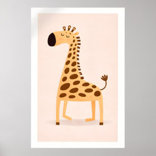 Impression de pépinière de safari de girafe, enfan