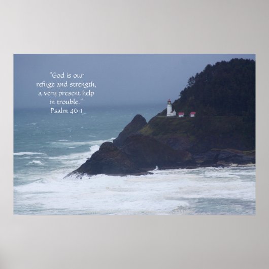 Impression de phare avec versets d'écriture (Devant)