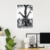 Impression de photographie de faune, girafes noir  (Bureau à domicile)