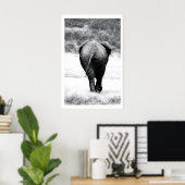 Impression de photographie d'éléphant Art monochro (Bureau à domicile)