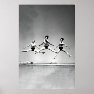 Impression de plage d'Hawaii des années 1950, noir