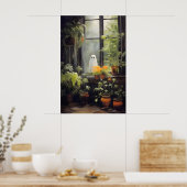 Impression de plante de fantôme dans la fenêtre, D (Cuisine)