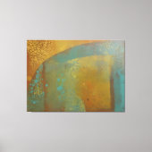 Impression de plaque Gelli abstraite bleu sarcelle (Recto)