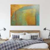 Impression de plaque Gelli abstraite bleu sarcelle (Insitu(Chambre))