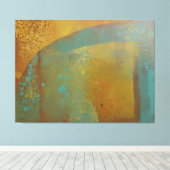 Impression de plaque Gelli abstraite bleu sarcelle (Insitu (Plancher de Bois))