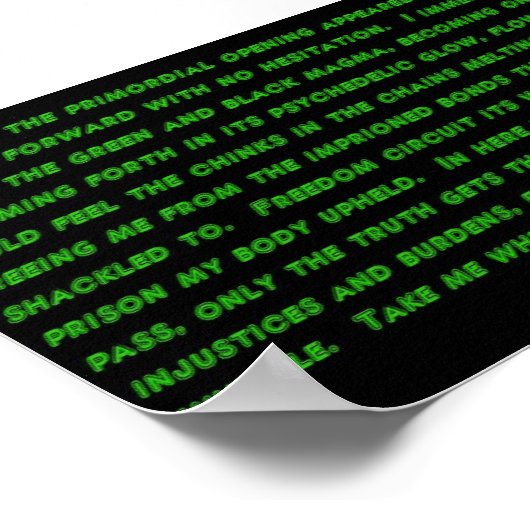 Impression de poème Psychedelic Stream (Coin)