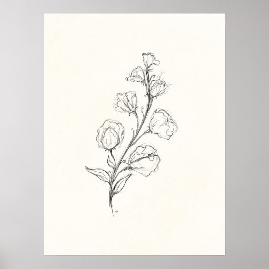 Impression de pois doux vintage (Devant)