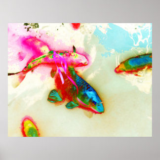 Impression de poisson Abstrait