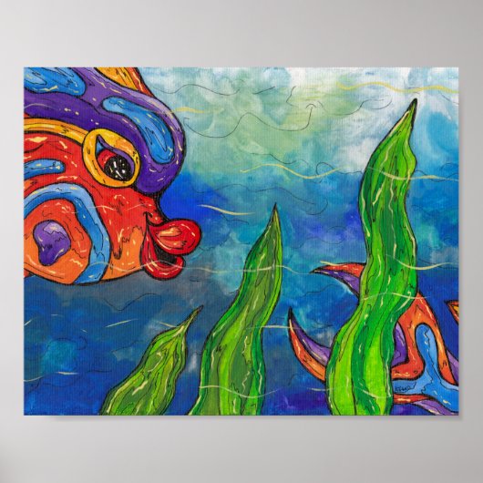 Impression de poisson de récif (Devant)
