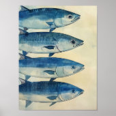 Impression de poissons bleus Sardines Impression d (Devant)