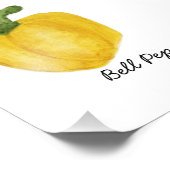 Impression de poivron Bell aquarelle (Coin)