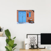 Impression de porte bleue (Bureau à domicile)