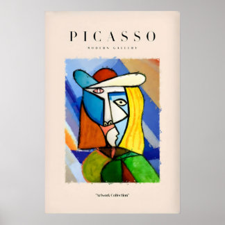 Impression de portrait abstrait de femme de Picass