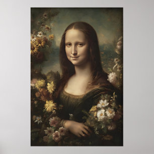 Impression de portrait antique de Mona Lisa, décor