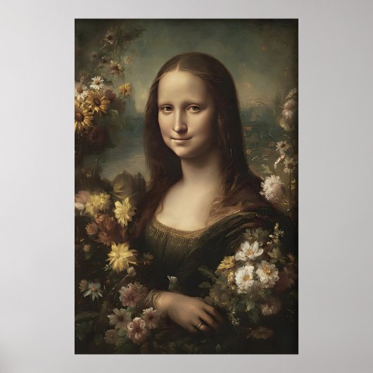 Impression de portrait antique de Mona Lisa, décor (Devant)