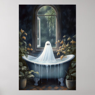 Impression de portrait de baignoire fantôme, autom