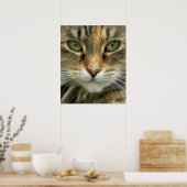 Impression de portrait de chat tigré sauvage aux y (Cuisine)