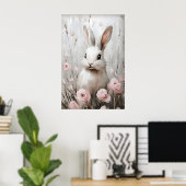 Impression de portrait de fleur de lapin, ferme vi (Bureau à domicile)