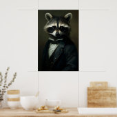 Impression de portrait de raton laveur gothique Da (Cuisine)